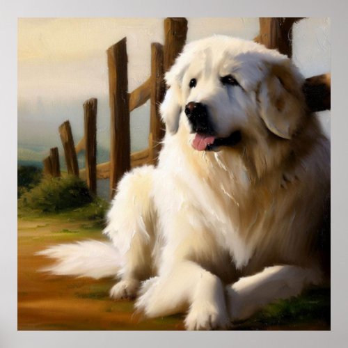 Great Pyrenees Dog Poster