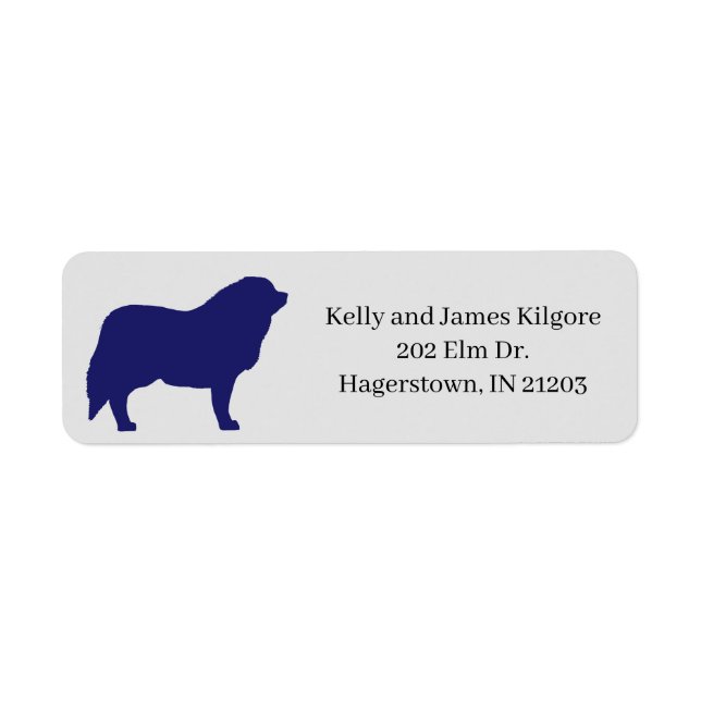 Great Pyrenees Dog Return Address Label (Front)