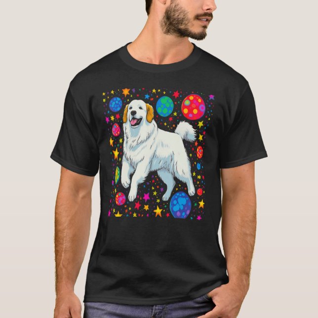 Great Pyrenees Dog Space T-Shirt (Front)