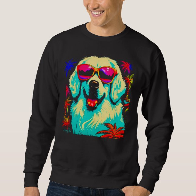 Great Pyrenees Dog Summer Party Sweatshirt (Front)