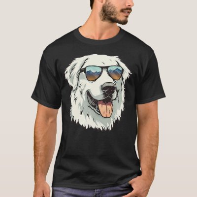 Great Pyrenees Dog Sunglasses T-Shirt
