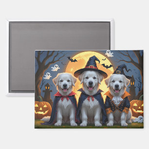 Great Pyrenees Dogs Pumpkin Halloween Funny  Magnet