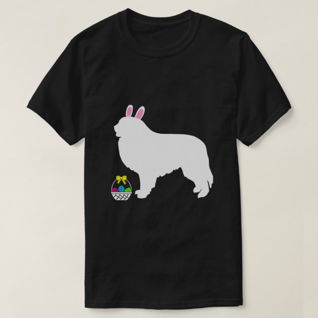 Great Pyrenees Easter Bunny Dog Silhouette  T-Shirt (Design Front)