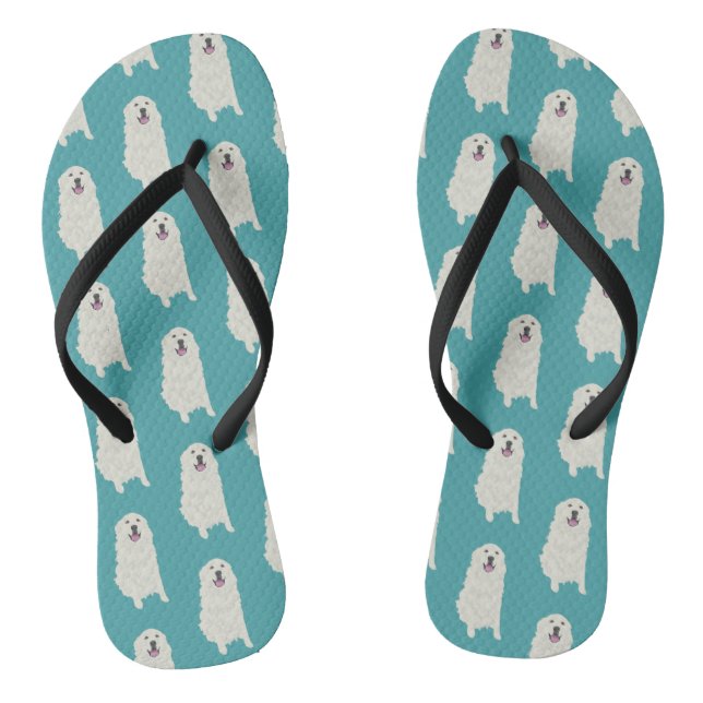 Great Pyrenees Flip Flops (Footbed)