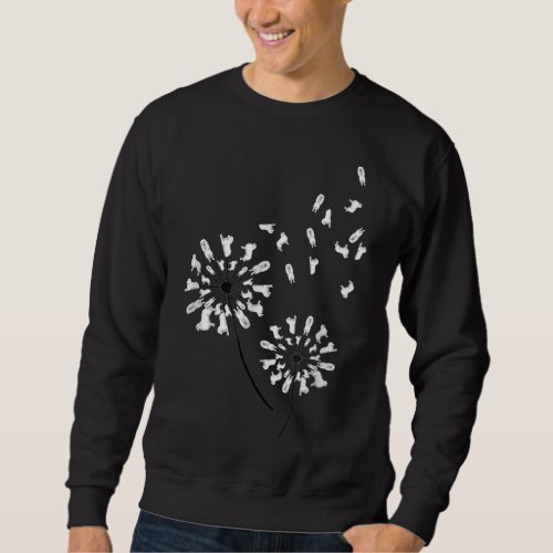 Great pyrenees Flower Fly Dandelion Funny Dog Love Sweatshirt