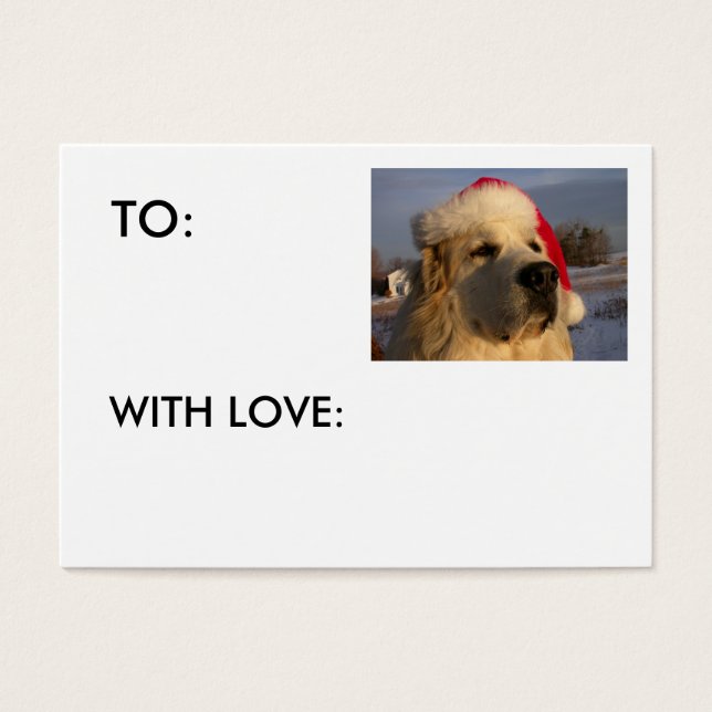 Great Pyrenees GIFT TAG - WITH LOVE: (Front)