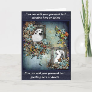 Great Pyrenees Greeting Card - Father & Son Design