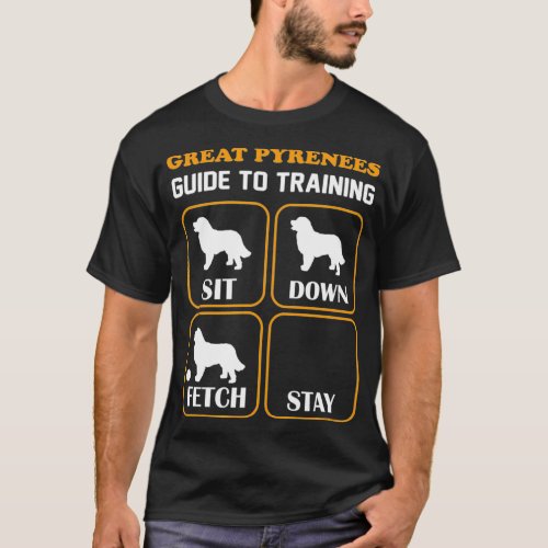 Great Pyrenees Guide to Training Funny Dog Pet Own T_Shirt