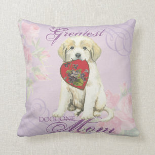 Great Pyrenees Heart Mom Throw Pillow