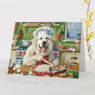 Great Pyrenees Holiday Baking: Festive Christmas Card