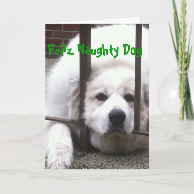 Great Pyrenees Holiday Greetings Card (Front)