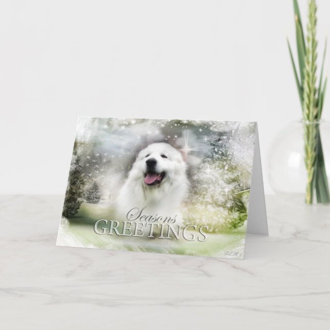 Great Pyrenees Holiday/Seasons Card (Front)