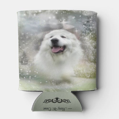 Great Pyrenees HolidayWinter Scene Can Cooler