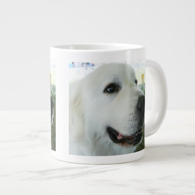 Great Pyrenees Large Coffee Mug (Front Right)