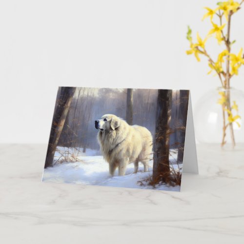 Great Pyrenees Let It Snow Christmas  Card