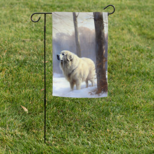 Great Pyrenees Let It Snow Christmas  Garden Flag