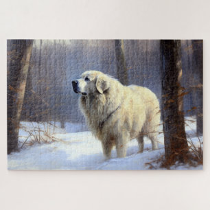 Great Pyrenees Let It Snow Christmas  Jigsaw Puzzle