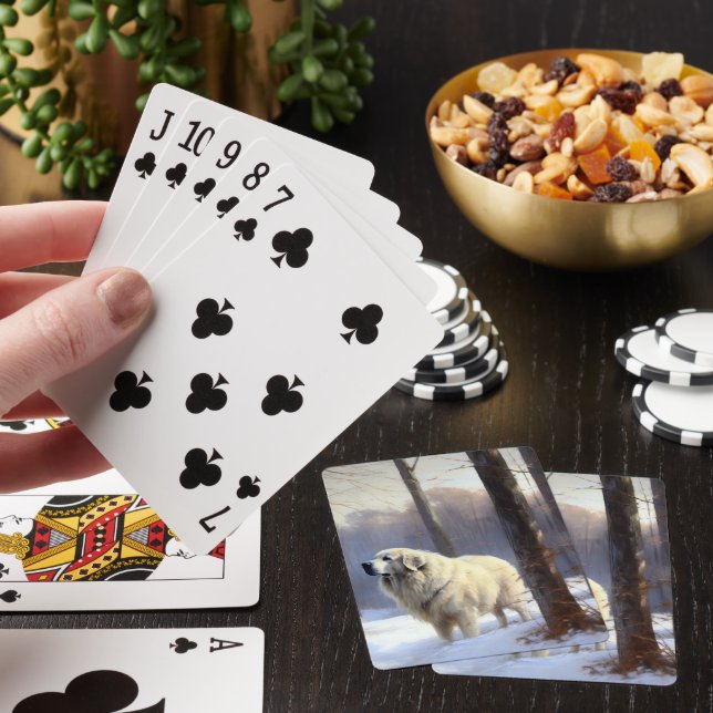 Great Pyrenees Let It Snow Christmas  Poker Cards (In Situ)