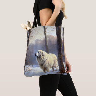 Great Pyrenees Let It Snow Christmas  Tote Bag