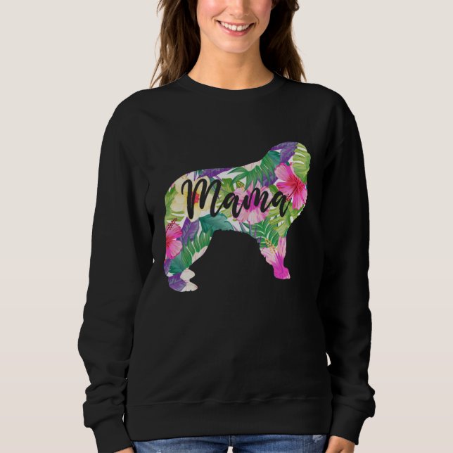 Great Pyrenees Mama Mom Flowers Mother s Day Sweatshirt (Front)