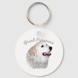 Great Pyrenees Mom 2 Keychain