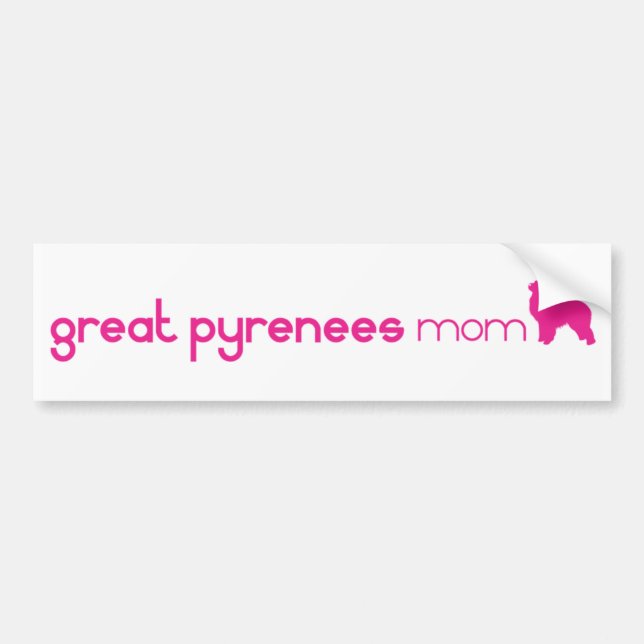 Great Pyrenees Mom Bumper Sticker (Front)