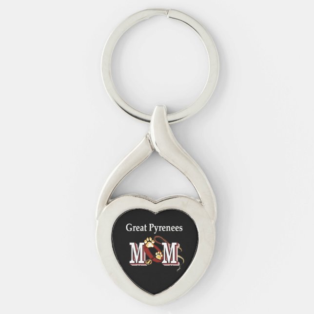 Great Pyrenees Mom Keychain (Front)
