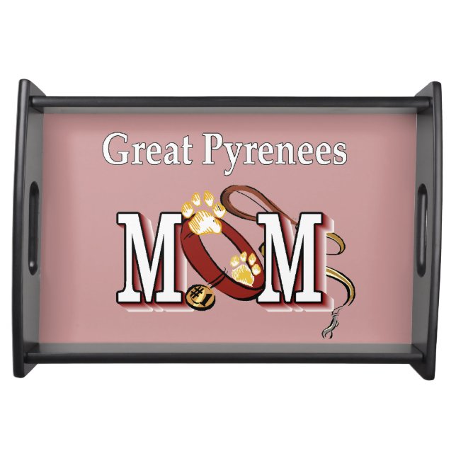 Great Pyrenees Mom Serving Tray (Front)