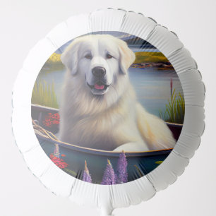 Great Pyrenees on a Paddle: A Scenic Adventure Balloon