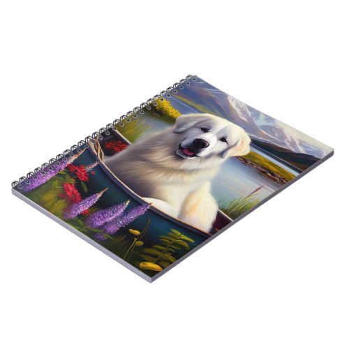 Great Pyrenees on a Paddle A Scenic Adventure Notebook