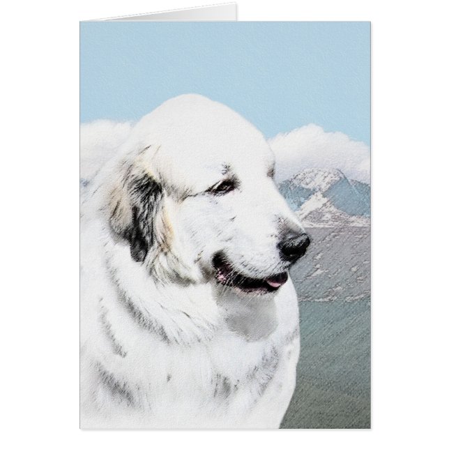 Great Pyrenees Painting - Original Dog Art (Front)