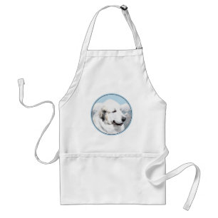 Great Pyrenees Painting - Original Dog Art Adult Apron