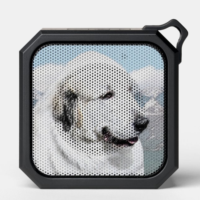 Great Pyrenees Painting - Original Dog Art Bluetooth Speaker (Front)