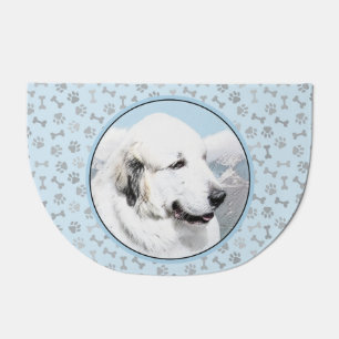 Great Pyrenees Painting - Original Dog Art Doormat