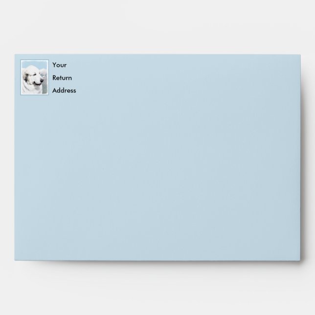Great Pyrenees Painting - Original Dog Art Envelope (Front)