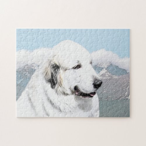 Great Pyrenees Painting _ Original Dog Art Jigsaw Puzzle