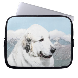 Great Pyrenees Painting - Original Dog Art Laptop Sleeve