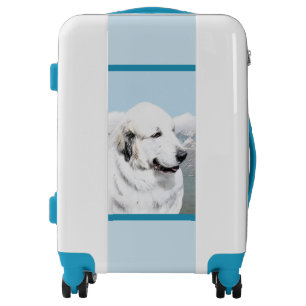 Great Pyrenees Painting - Original Dog Art Luggage