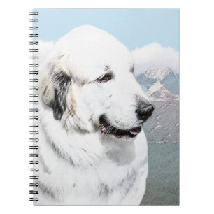 Great Pyrenees Painting - Original Dog Art Notebook