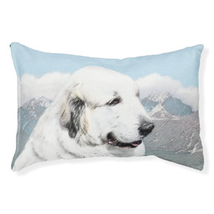 Great Pyrenees Painting - Original Dog Art Pet Bed
