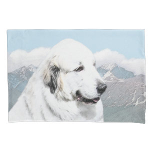 Great Pyrenees Painting - Original Dog Art Pillow Case
