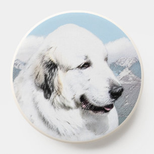 Great Pyrenees Painting - Original Dog Art PopSocket