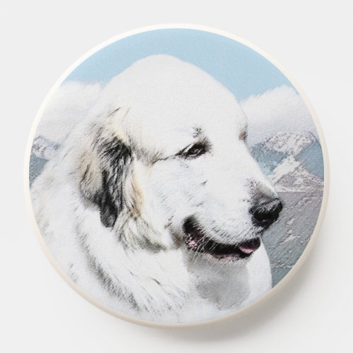 Great Pyrenees Painting _ Original Dog Art PopSocket