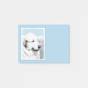 Great Pyrenees Painting - Original Dog Art Post-it Notes
