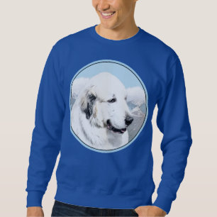 Great Pyrenees Painting - Original Dog Art Sweatshirt