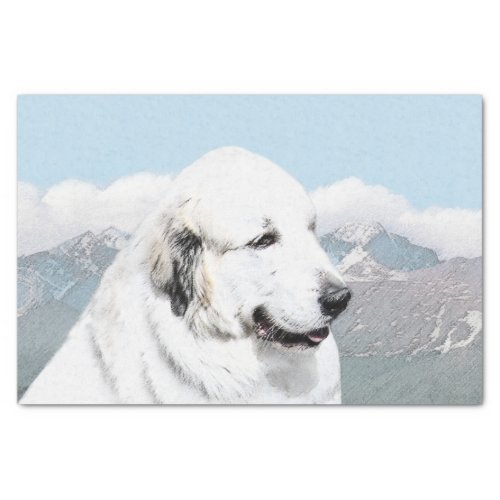 Great Pyrenees Painting _ Original Dog Art Tissue Paper