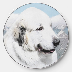 Great Pyrenees Painting - Original Dog Art Wireless Charger