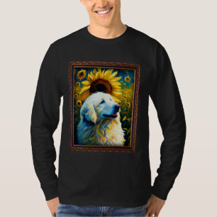 Great Pyrenees Painting Sunflower Flower Mom Women T-Shirt