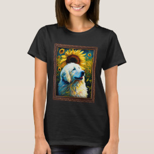 Great Pyrenees Painting Sunflower Flower Mom Women T-Shirt
