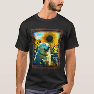 Great Pyrenees Painting Sunflower Flower Mom Women T-Shirt